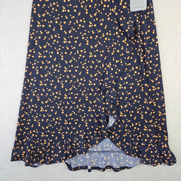 West Kei Wrap Dress Womens S V Neck A line Polka Dot Nordstrom New - Picture 7 of 13